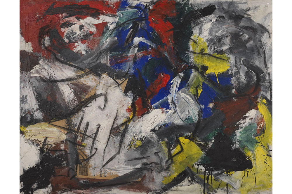 Эмилио Ведова, Из циклаo 61/62, 1962, масло, холст, см 145,5 x 186, частная коллекция
