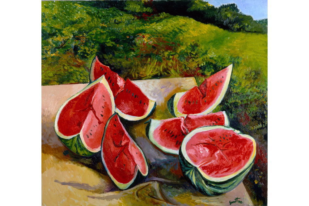 Ренато Гуттузо, "Арбузы", 1986, масло, холст, 90x100 см, Бусто Арсицио, частная коллекция © Renato Guttuso by SIAE 2016