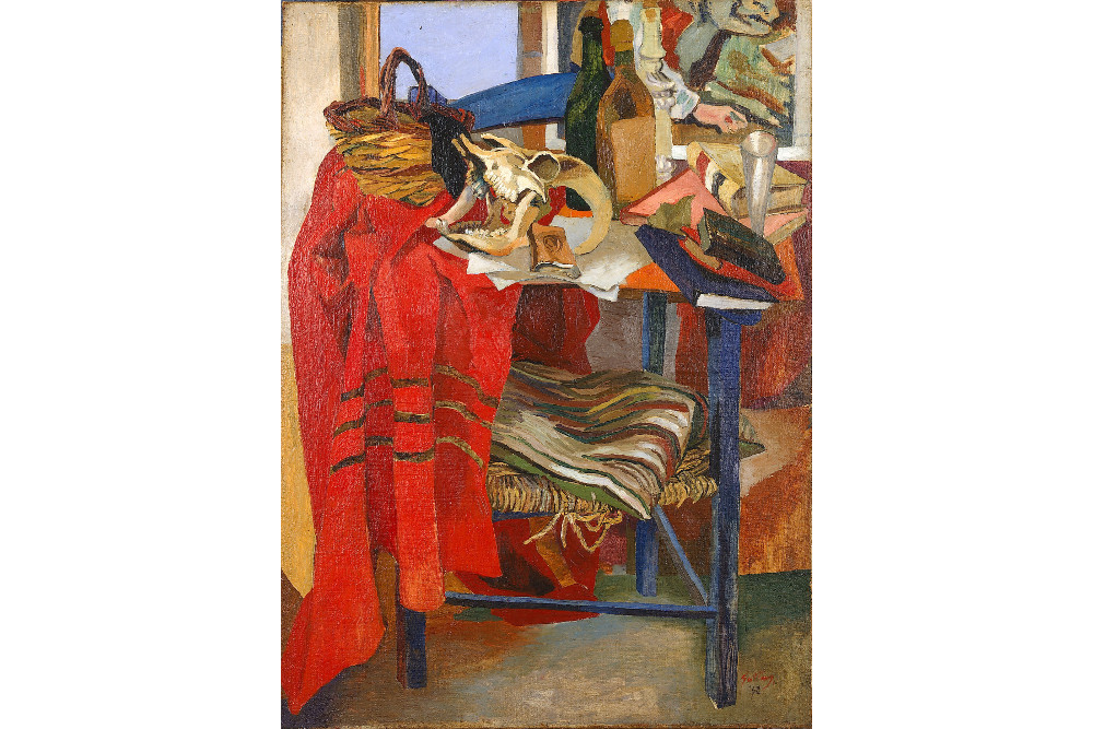Ренато Гуттузо, "Натюрмор с красным драпом", 1942, холст, масло, 110x81 см, Варезе, фонд Франческо Пеллин © Renato Guttuso by SIAE 2016