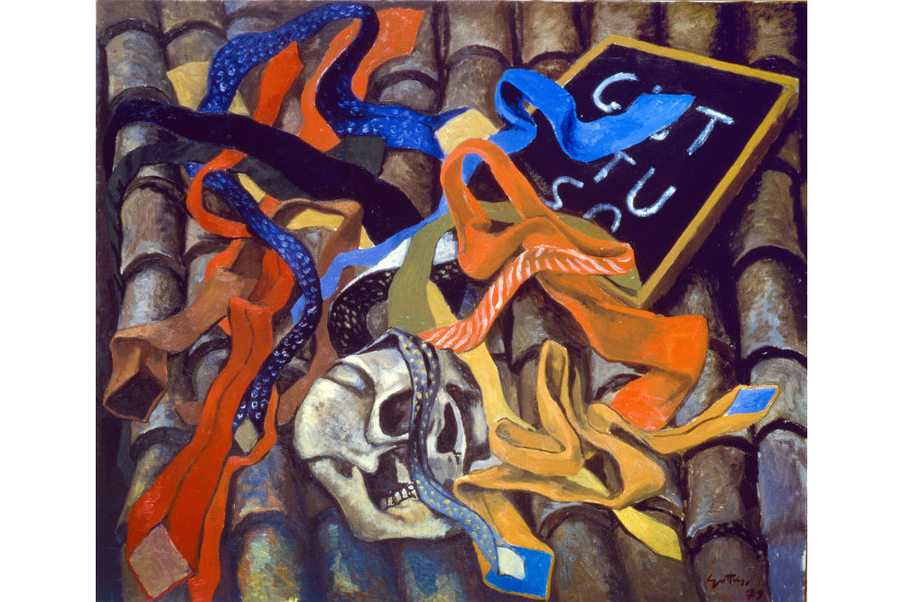 Ренато Гуттузо, "Череп и галстуки", 1979, холст, масло, 80x95 см, Рим, архив Гуттузо © Renato Guttuso by SIAE 2016
