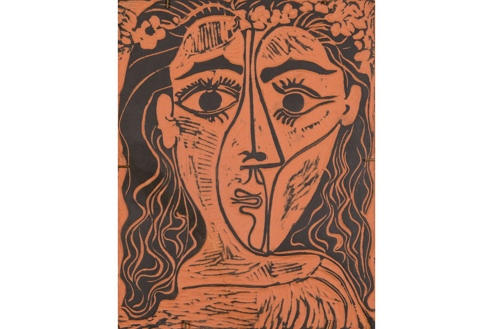 Пабло Пикассо, "Голова женщины в цветочном венке", 1964