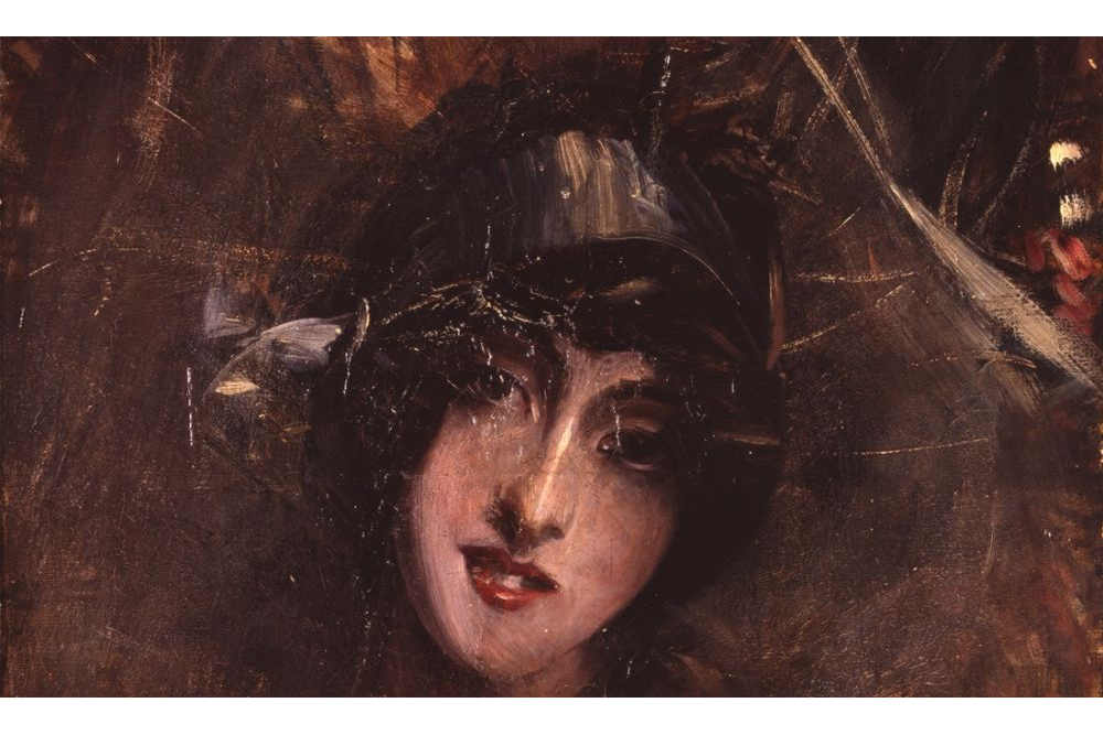 Giovanni Boldini - Il cappellino azzurro, 1912 ca.